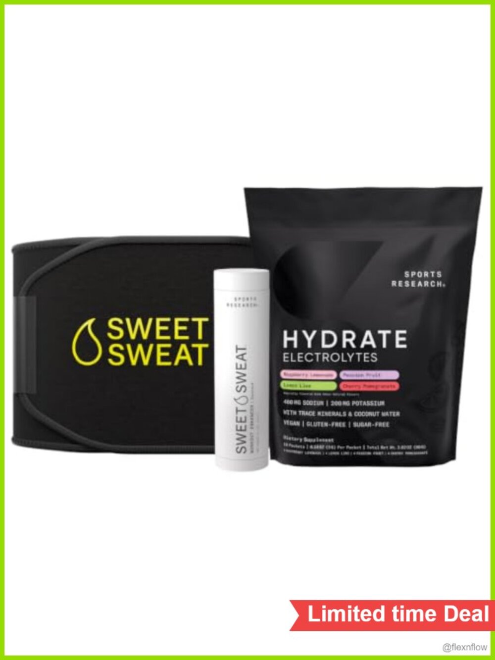 Sweet Sweat Waist Trimmer Belt Hook and Loop Closure Workout Enhancer
